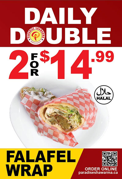 Daily Double Falafel Wrap